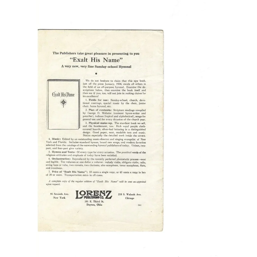 Easter Echoes Sheet Music Holton Lorenz Songs for Easter Service 1936 Gospel - Picture 2 of 3